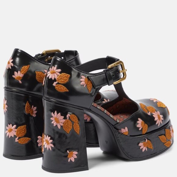 Etro Embroidered Platform Mary Jane Block Heels 2023 Runway 39 9 - Picture 5 of 10